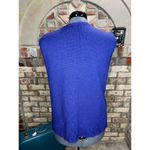 Sweater vest lace embroidered purple green blue vintage Size XL Photo 5