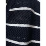 Old Navy L Striped Knit Sweater Polo Shirt Navy White Nautical Coastal Cruise Photo 11
