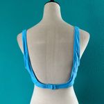 Aerie NWT Plunge Bikini Top Women's Blue Daylight Beach Swim Surf Paddle Size XL Photo 3