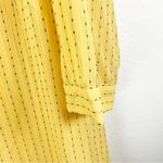 Maggie Barnes  Yellow Black Striped Long Sleeves Sheer Button Top, Size 3X Photo 5