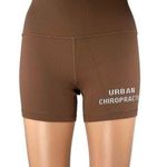 Urban Chiropractic Women's Brown High Waist Athletic Activewear Biker Shorts S Photo 0