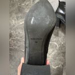 Marc Fisher Black Leather Zip Up Boots With Heel Booties Size 8 Photo 3