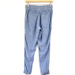 Athleta  Cabo Linen Joggers Pants Chambray Blue Zip Pockets Womens 2‎ Athleisure Photo 3