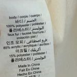 Pottery Barn Bath Robe Womens Large Ivory Cream Faux Fur Luxurious Mob Wife Photo 8