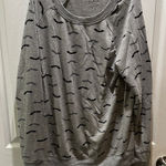 Zoe & Liv  Heather Gray Sweatshirt with Bats Photo 0