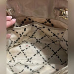 Kate Spade  Patent Leather Purse Shoulder Bag Striped Neutral Photo 6