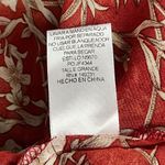 Kori America Women's Red Floral Open Kimono Large Sheer Lightweight Bobo Photo 3