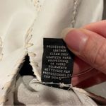 Bebe Vintage 90s-Y2K white ice ice baby leather crop fitted whipstitch jacket Photo 6