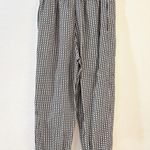 Anthropologie Ollari  Women's Tasseled Joggers Size Large Black & White Photo 6