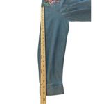 American Sweetheart Denim Embroidery Floral Long Sleeve Blouse Blue Size XX Photo 3