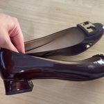 Tory Burch Gigi Patent Pumps Size 7M Leather Mid-Heel Block Ballerinas Photo 3