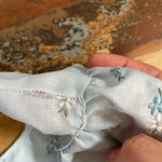 Vintage Baby Blue Nightgown Scalloped & Floral Embroidered Babydoll Dress 💚🎀 Size L Photo 10