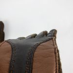 Interpur Vintage Brown Knit Fabric Vinyl Patch Gloves Womens One Size Photo 4