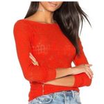 BCBG Maxazria Long Sleeve See Through Eyelet Top Wylie Photo 0