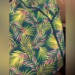 Lands' End Plus 22W Tropical Print Skort Blue, Yellow, Pink beach summer tennis Green Photo 8