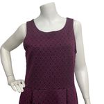 41 Hawthorn Women's Med Sleeveless Maroon Pleated Knee Length dress Silhouette Photo 5
