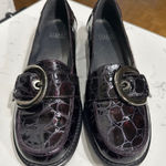 Stuart Weitzman Women Deep Purple Alligator Patent Leather Loafer, Size 7, NWOT Photo 0