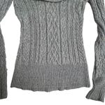 White House | Black Market Silver Gray Cable Knit Cowl Neck Sweater Size S Photo 9