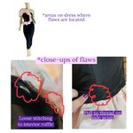 Gunne Sax VINTAGE 1980'S  BLACK W/PINK SHOULDER RUFFLE FORMAL DRESS (S) Photo 10