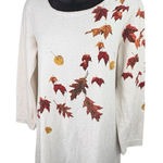 VTG 90s Fall Leaves National Wildlife Art Limited Maxi Dress Women’s Women’s XL Orange Photo 1