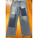 LOGO By Lori Goldstein  Shadow Patch Boyfriend Jeans Size 10 Photo 2