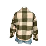 ALLSAINTS Buffalo Check Jacket Oversized Plaid Fleece Shacket Chore $369 NEW Photo 10