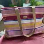 Women’s Multicolor‎ Striped Beach Bag Pink Photo 0