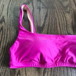J.Crew  Womens Square Neck Radiant Fuchsia Pink Bikini Swim Suit Top Size Medium Photo 2