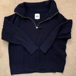 Aerie Waffle Quarter Zip Navy Blue Photo 1