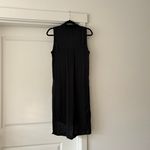 Catherine Malandrino Women's Black Button Down Shirt Dress size M High Low BR Photo 3