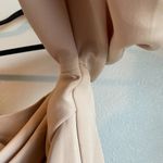 Princess Polly  Mini Dress Size 4 Lillie Puff Long Sleeve Beige Nude Tan Party Photo 7