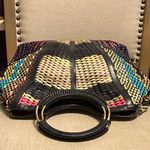 Sharif Multicolor Leather Woven Tote Black Photo 4