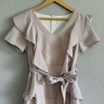 Jessakae Striped Ruffled Mini Dress Size Small‎ White Photo 1