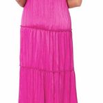 AQUA  Pleated Cutout A-Line Maxi Dress In Pink Size 0 Formal Wedding Guest Photo 1