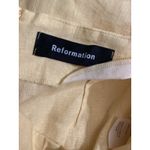 Reformation  Linen Wide Leg Pants Beige High Waisted Casual Resort Size 6 Photo 4