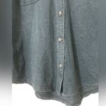 Wallflower Women’s Taylor Essential French Terry Shirt Jacket (Shacket) Medium Green Photo 1