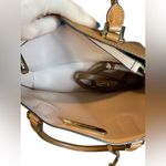 Michael Kors Adele Large Brown Leather Satchel Bag Purse Photo 9