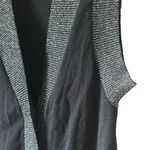 BKE Sleeveless Cardigan Vest Open Front Knit Black Gray‎ Pockets Casual Photo 3