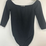 EXPRESS  One Eleven Black Half Sleeve Crew Neck Bodysuit Size Small Photo 0
