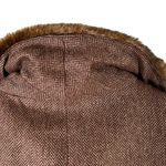 Talbots Faux Fur Collar Wool Herringbone Tweed Button Front Jacket in Brown Sz 8 Photo 10