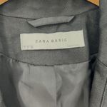 ZARA  | M | Linen One Button Pleating Detail Lightweight Black  Jacket Photo 3