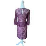 Adrianna Papell Plum Lace Peplum Dress Women's Size 4 Cocktail Holiday NWT $180 Photo 3