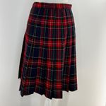 Vintage Pleated Plaid Skirt Red Tartan School Girl Crustpunk Blue Size 8 Photo 4