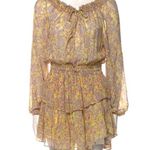 Love Shack Fancy •  silk mini dress yellow floral xsmall Photo 1