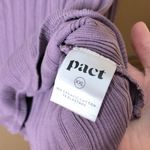 Pact Ribbed Notch Neck Long Sleeve Shirt Purple XXL Photo 3