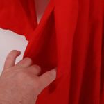 POPI Red Midi Shirt Dress Vintage 70s Union USA Belted Snap Secretary Size 0 Photo 13