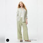 Uniqlo  Olive Checkered Linen Shirt Photo 1