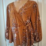 Maurice's  Sz 1X Floral Wrap Blouse Photo 2