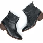 J.Crew  Black Pebbled Leather Perrie High Shaft Side Zip Western Boots Sz 8.5 Photo 0