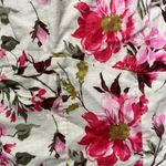 Abercrombie & Fitch NEW Cream Pink Floral Linen Cotton Sleeveless Crop Top L Photo 2